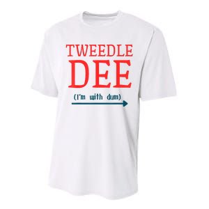 Tweedle Dee IM With Dum Couple & Friends Funny Lazy Costume Performance Sprint T-Shirt