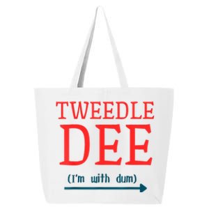 Tweedle Dee IM With Dum Couple & Friends Funny Lazy Costume 25L Jumbo Tote