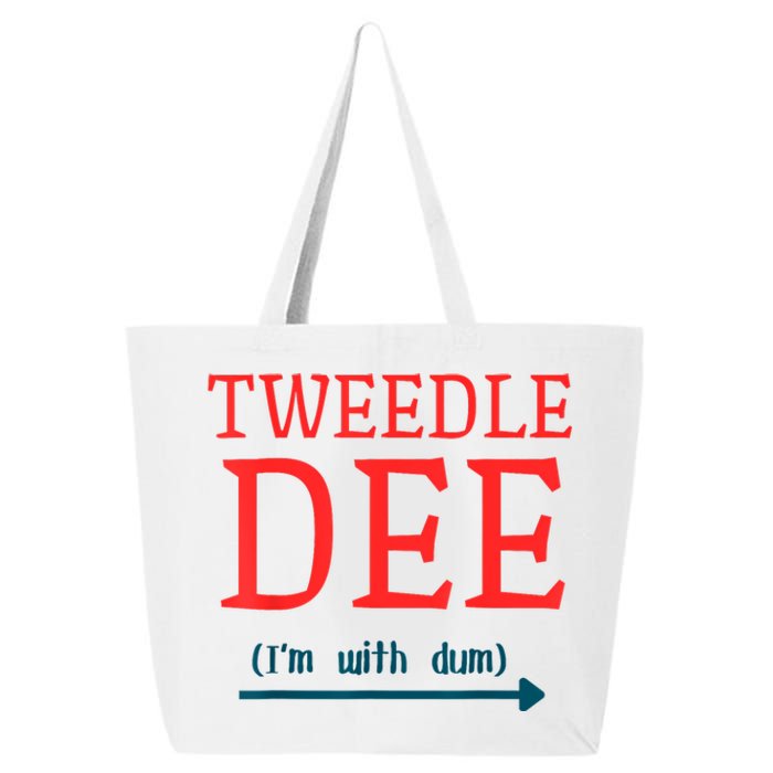 Tweedle Dee IM With Dum Couple & Friends Funny Lazy Costume 25L Jumbo Tote