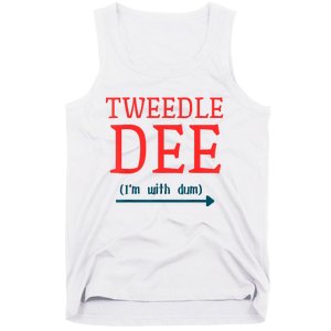 Tweedle Dee IM With Dum Couple & Friends Funny Lazy Costume Tank Top