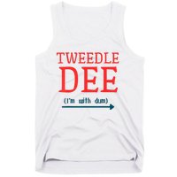 Tweedle Dee IM With Dum Couple & Friends Funny Lazy Costume Tank Top