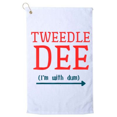 Tweedle Dee IM With Dum Couple & Friends Funny Lazy Costume Platinum Collection Golf Towel