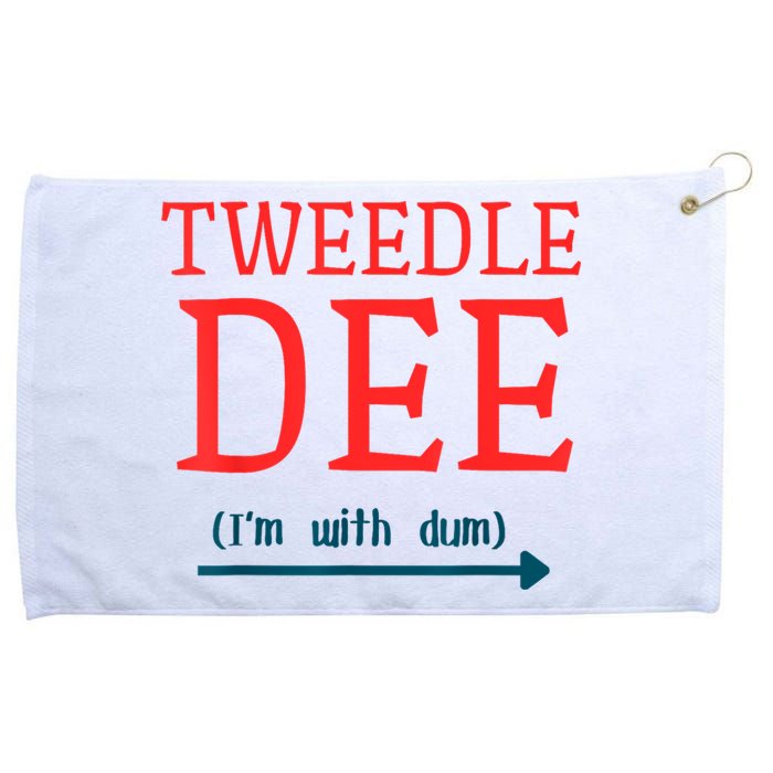 Tweedle Dee IM With Dum Couple & Friends Funny Lazy Costume Grommeted Golf Towel