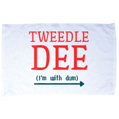 Tweedle Dee IM With Dum Couple & Friends Funny Lazy Costume Microfiber Hand Towel