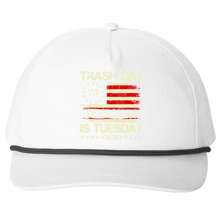 Trash Day Is Tuesday Snapback Five-Panel Rope Hat