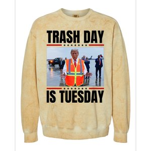 Trash Day Is Tuesday Colorblast Crewneck Sweatshirt