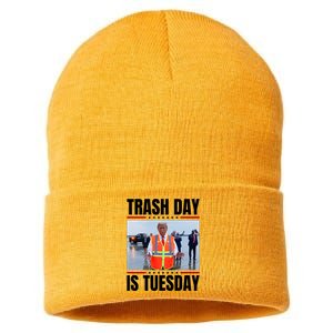 Trash Day Is Tuesday Sustainable Knit Beanie