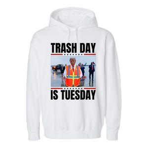 Trash Day Is Tuesday Garment-Dyed Fleece Hoodie