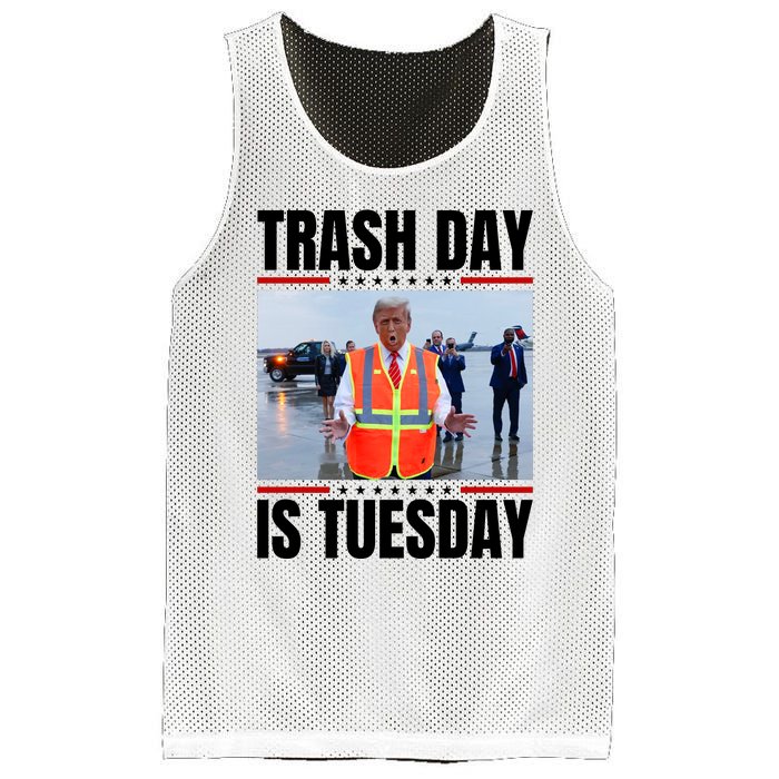 Trash Day Is Tuesday Mesh Reversible Basketball Jersey Tank