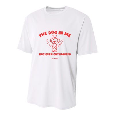 The Dog In Me Has Been Euthanized Youth Performance Sprint T-Shirt