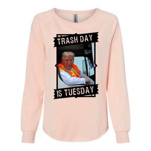 Trash Day Is Tuesday Trump Garbage Truck Love America Womens California Wash Sweatshirt