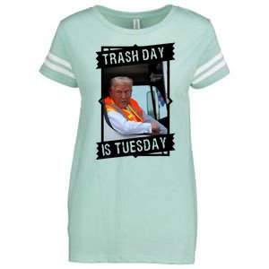 Trash Day Is Tuesday Trump Garbage Truck Love America Enza Ladies Jersey Football T-Shirt