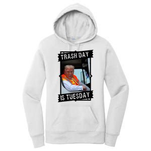 Trash Day Is Tuesday Trump Garbage Truck Love America Women's Pullover Hoodie