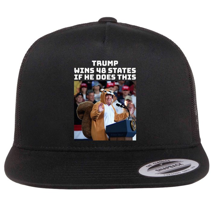 Trump Dress In Honor Of Peanut The Squirrel Flat Bill Trucker Hat