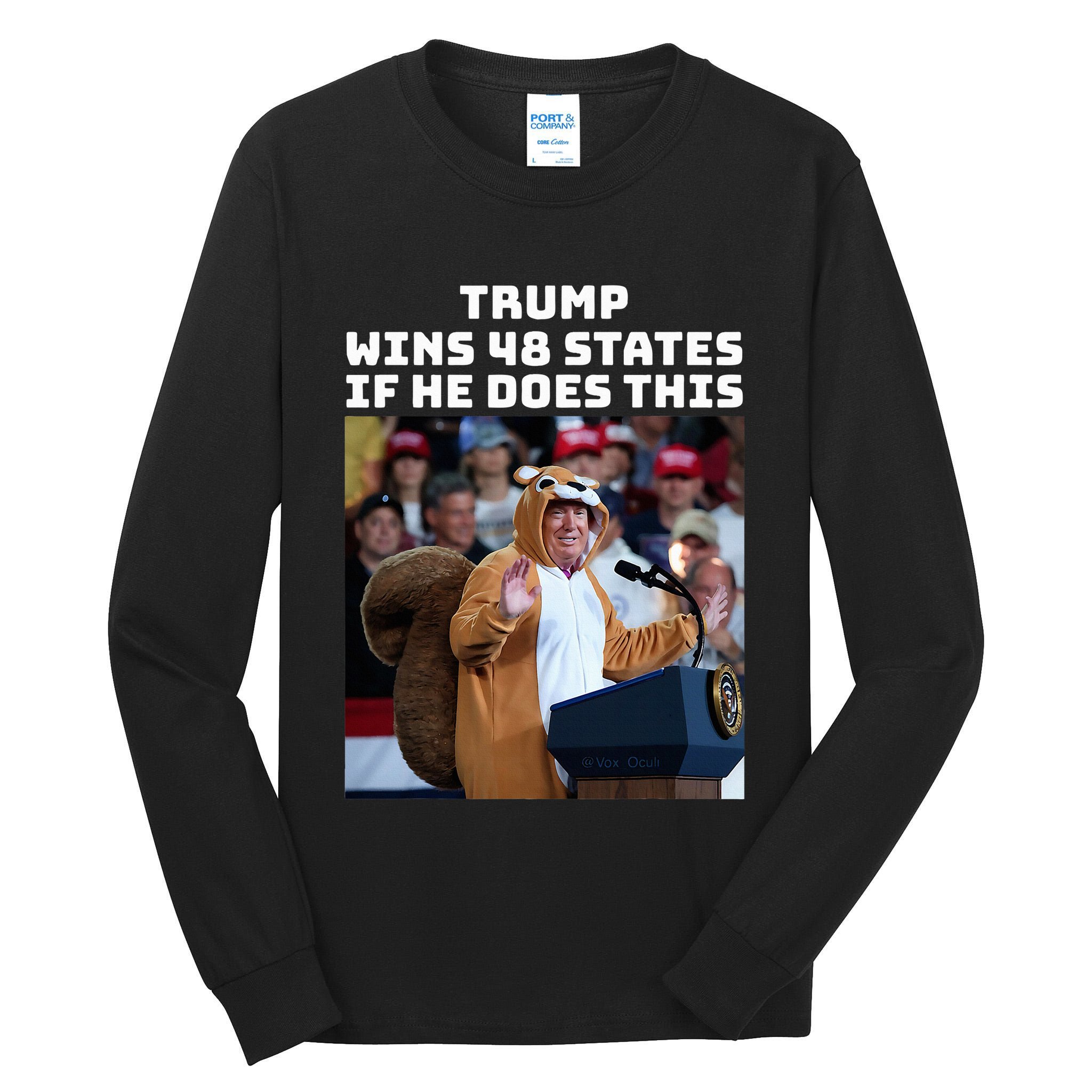 Trump Dress In Honor Of Peanut The Squirrel Tall Long Sleeve T-Shirt
