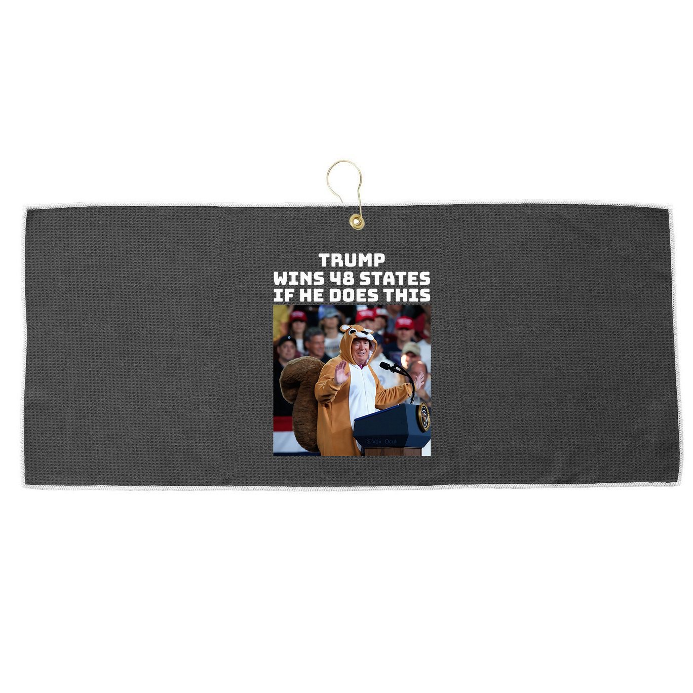 Trump Dress In Honor Of Peanut The Squirrel Large Microfiber Waffle Golf Towel