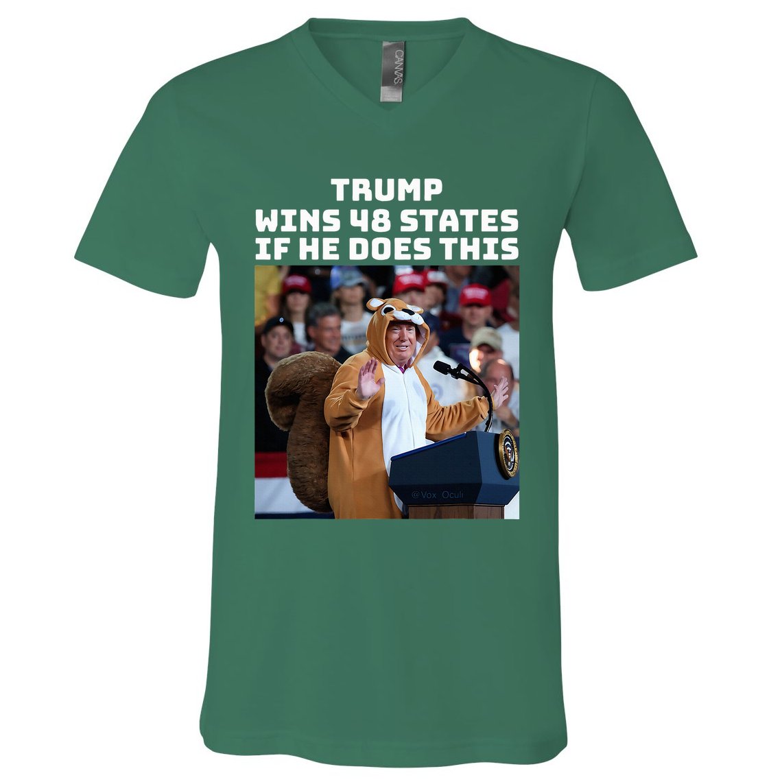 Trump Dress In Honor Of Peanut The Squirrel V-Neck T-Shirt