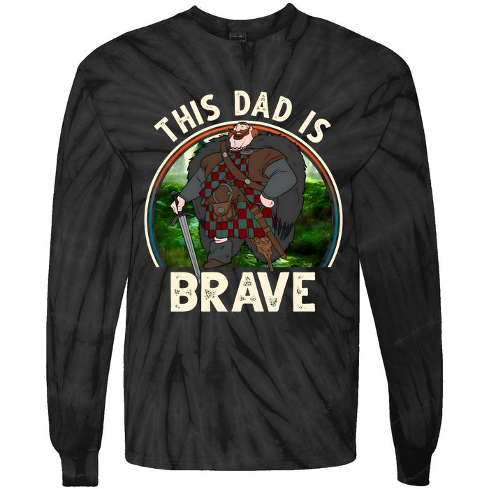 This Dad Is Brave King Fergus Vintage Mug Brave Dad Fathers Day Gift Family Tie-Dye Long Sleeve Shirt