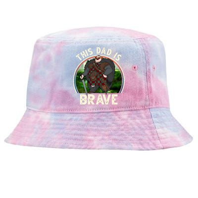 This Dad Is Brave King Fergus Vintage Mug Brave Dad Fathers Day Gift Family Tie-Dyed Bucket Hat