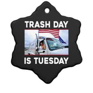 Trash Day Is Tuesday Trump Garbage Truck Love America Ceramic Star Ornament