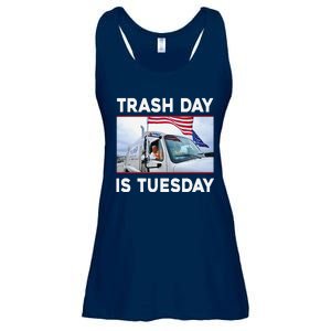 Trash Day Is Tuesday Trump Garbage Truck Love America Ladies Essential Flowy Tank