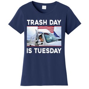 Trash Day Is Tuesday Trump Garbage Truck Love America Women's T-Shirt