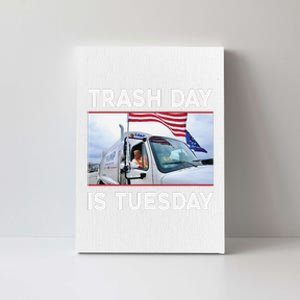 Trash Day Is Tuesday Trump Garbage Truck Love America Canvas