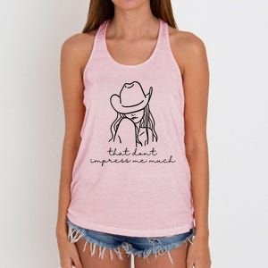 That Dont Impress Me Much Country Girl Women's Knotted Racerback Tank