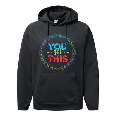 Testing Day Its Test Day You Got This Teacher Student Kids Performance Fleece Hoodie