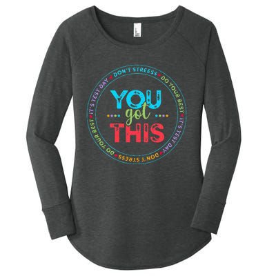 Testing Day Its Test Day You Got This Teacher Student Kids Women's Perfect Tri Tunic Long Sleeve Shirt