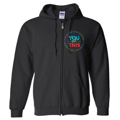 Testing Day Its Test Day You Got This Teacher Student Kids Full Zip Hoodie