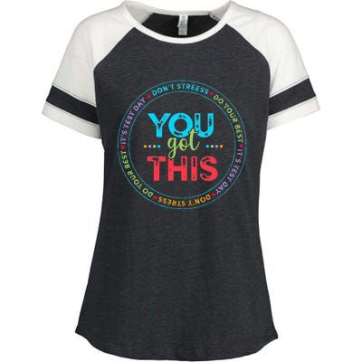 Testing Day Its Test Day You Got This Teacher Student Kids Enza Ladies Jersey Colorblock Tee