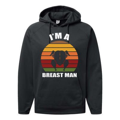 Thanksgiving Day I’m A Breast Man Turkey Performance Fleece Hoodie