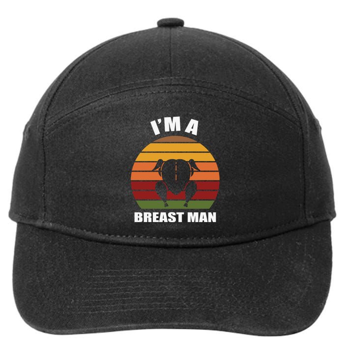 Thanksgiving Day I’m A Breast Man Turkey 7-Panel Snapback Hat