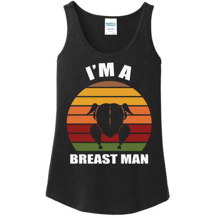 Thanksgiving Day I’m A Breast Man Turkey Ladies Essential Tank