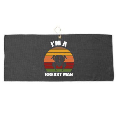 Thanksgiving Day I’m A Breast Man Turkey Large Microfiber Waffle Golf Towel