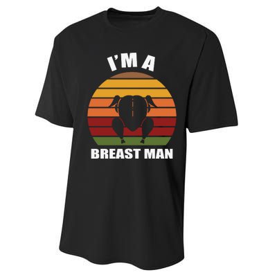 Thanksgiving Day I’m A Breast Man Turkey Performance Sprint T-Shirt