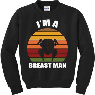 Thanksgiving Day I’m A Breast Man Turkey Kids Sweatshirt