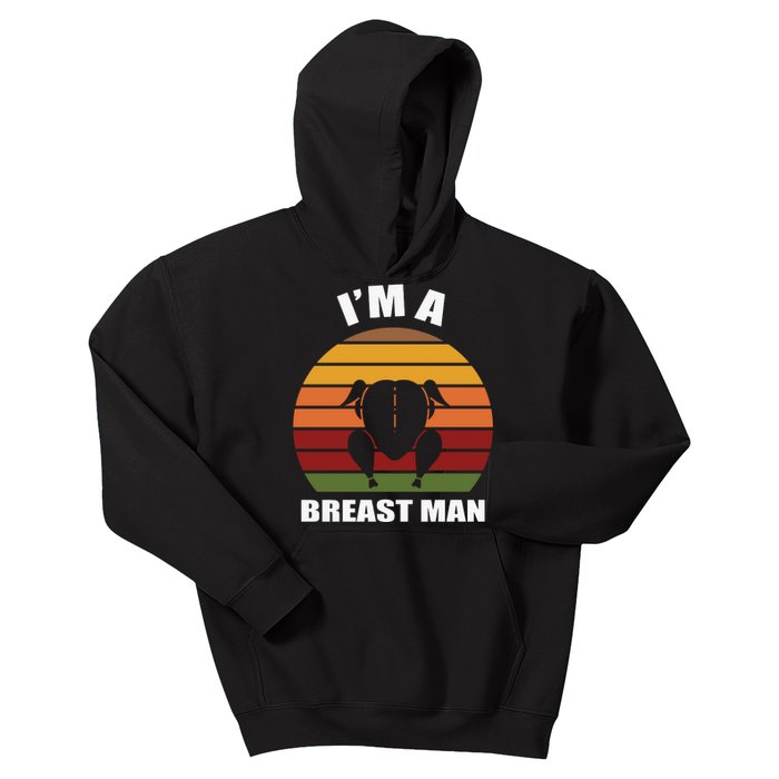 Thanksgiving Day I’m A Breast Man Turkey Kids Hoodie