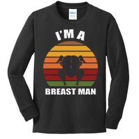 Thanksgiving Day I’m A Breast Man Turkey Kids Long Sleeve Shirt