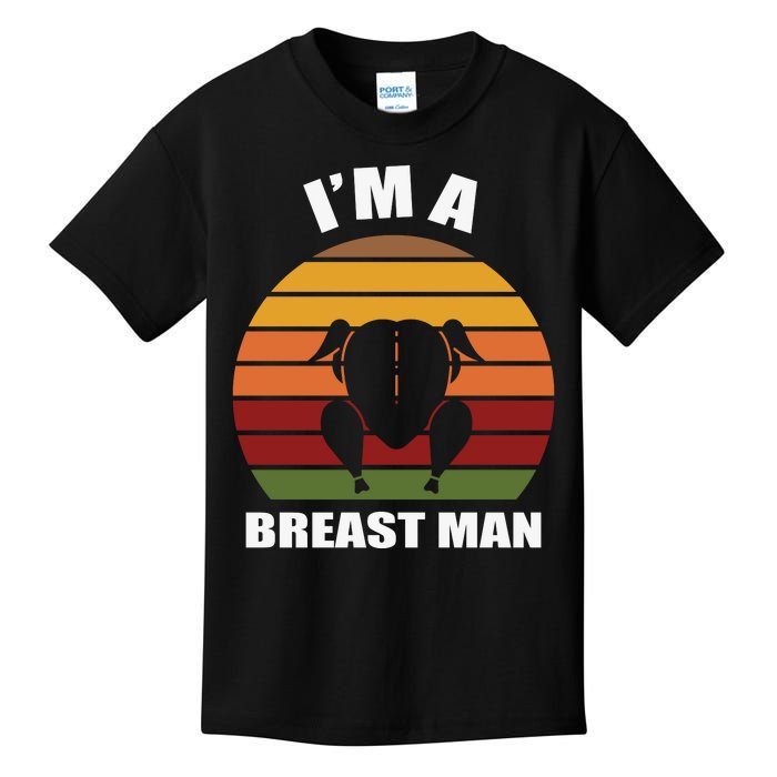 Thanksgiving Day I’m A Breast Man Turkey Kids T-Shirt