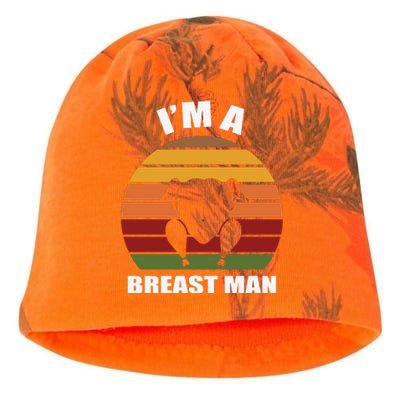 Thanksgiving Day I’m A Breast Man Turkey Kati - Camo Knit Beanie