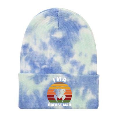 Thanksgiving Day I’m A Breast Man Turkey Tie Dye 12in Knit Beanie