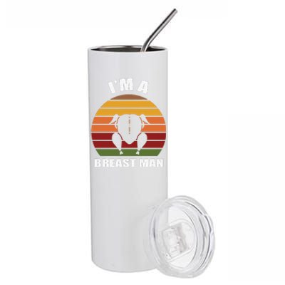 Thanksgiving Day I’m A Breast Man Turkey Stainless Steel Tumbler