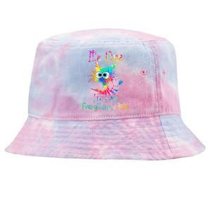 Tie Dye It's Fine I'm Fine Everything Is Fine Funny Cat Tie-Dyed Bucket Hat