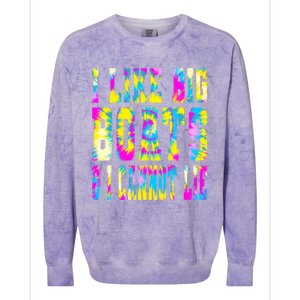 Tie Dye I Like Big Boats And I Cannot Lie Boating Lover Cute Gift Colorblast Crewneck Sweatshirt