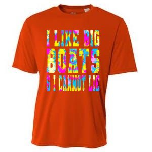 Tie Dye I Like Big Boats And I Cannot Lie Boating Lover Cute Gift Cooling Performance Crew T-Shirt