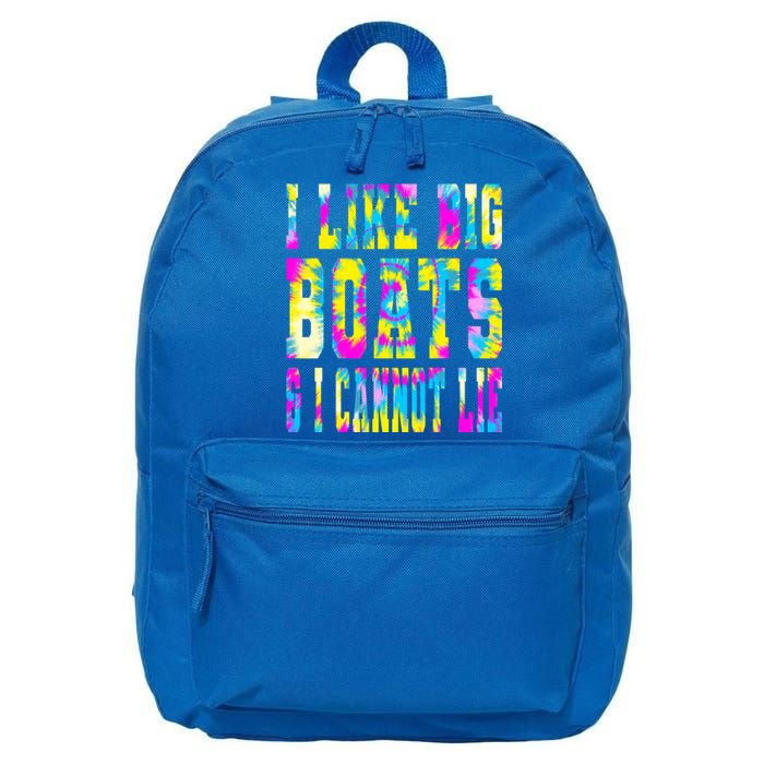 Tie Dye I Like Big Boats And I Cannot Lie Boating Lover Cute Gift 16 in Basic Backpack