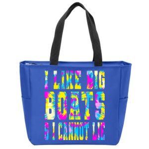 Tie Dye I Like Big Boats And I Cannot Lie Boating Lover Cute Gift Zip Tote Bag