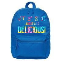 Tie Dye I Ate Some Pie And It Was Delicious Pi Day Math Love Great Gift 16 in Basic Backpack